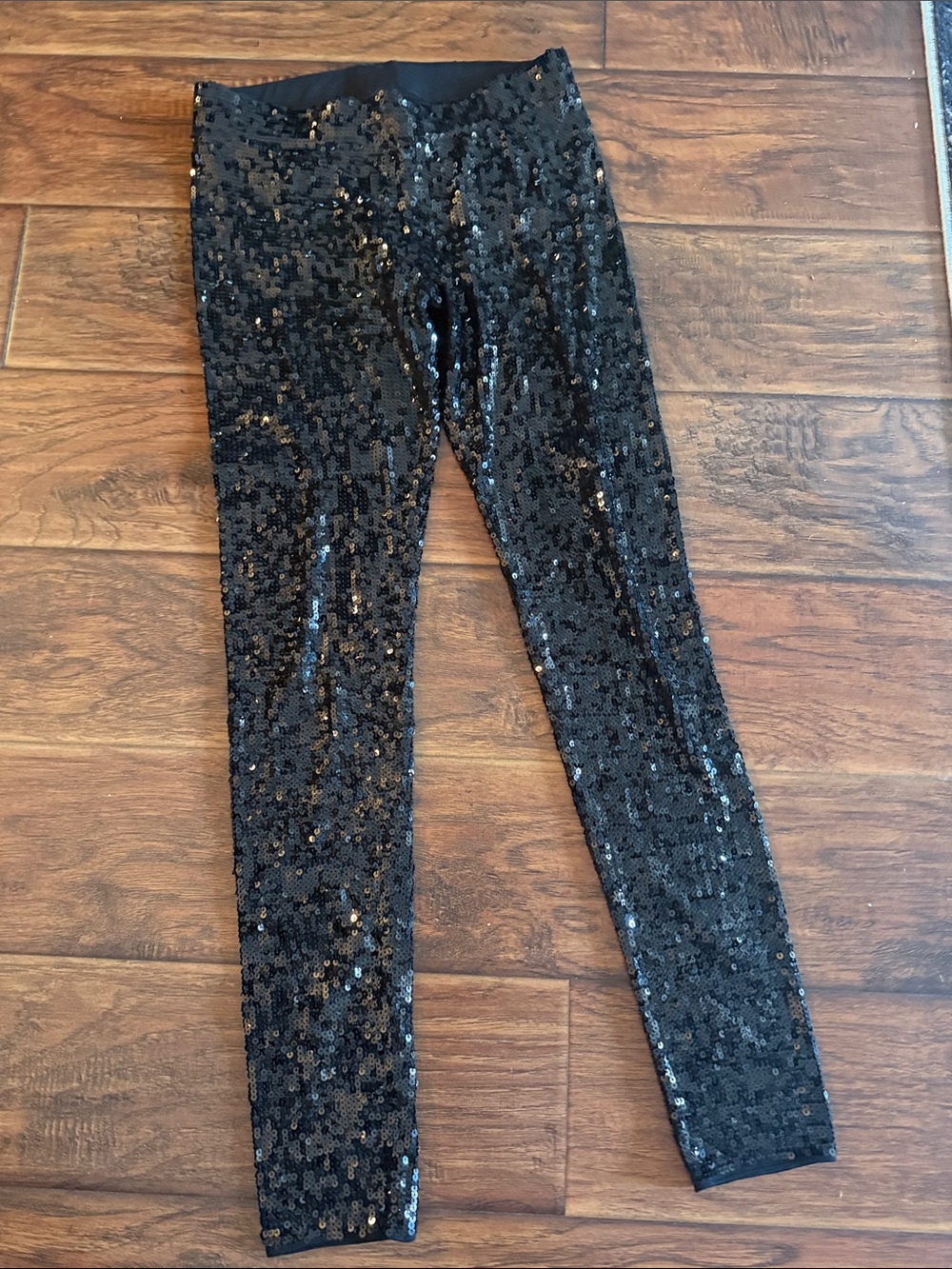 Express Black Sequin Leggings